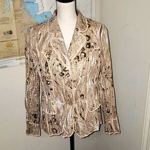 "ALBERTO MAKALI" METALLIC CRINKLE JACLET SZ XLP